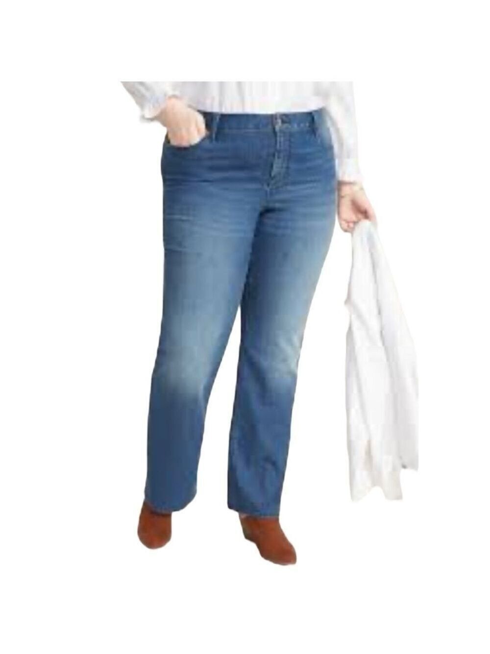 Old Navy Boot Cut Secret Slim Pockets Medium Blue Wash Plus Women’s 20 Short